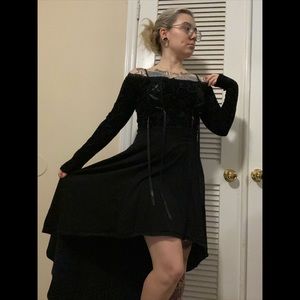 🚨Royal Bones Floral Velvet Hi-Low Dress🚨